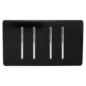 ART-SS9999BK  4 Gang 4x3 Way Intermediate Gloss Black